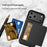 For iPhone 18 Pro / 17 Pro Case with Sliding Card Holder PC + TPU Phone Back Cover - Black - 5