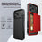 For iPhone 18 Pro Max / 17 Pro Max Case with Sliding Card Holder PC + TPU Phone Back Cover - Black - 2