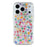 JAUCASE For iPhone 17 Pro Max Case Natural Colorful Stone Epoxy TPU PC Phone Back Cover - White - 3
