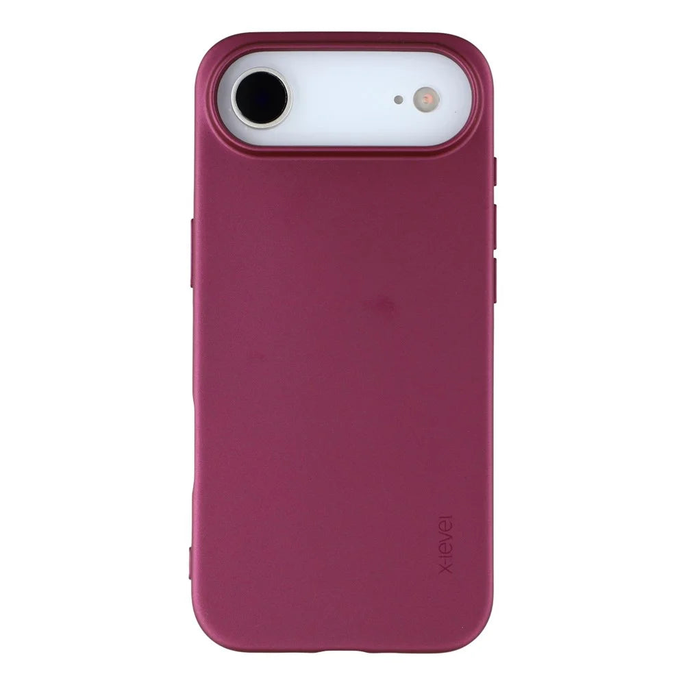 X-LEVEL Guardian Series For iPhone Air Case Soft TPU Frosted Protective Phone Cover - Wine Red - 3