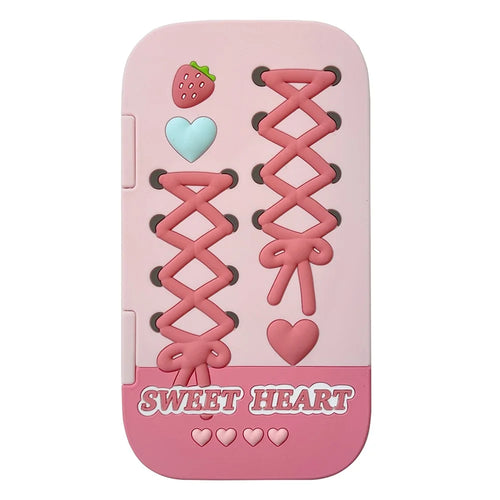 For iPhone 16 Pro Max Silicone Case Cute Flip Mirror Kickstand Shockproof Phone Back Cover - 1