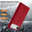 LC.IMEEKE For iPhone Air Case Wallet Microfiber Leather Phone Cover - Red - 5