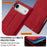 LC.IMEEKE For iPhone Air Case Wallet Microfiber Leather Phone Cover - Red - 7
