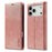 LC.IMEEKE For iPhone 18 Pro Max / 17 Pro Max Case Wallet Microfiber Leather Phone Cover - Rose Gold - 1