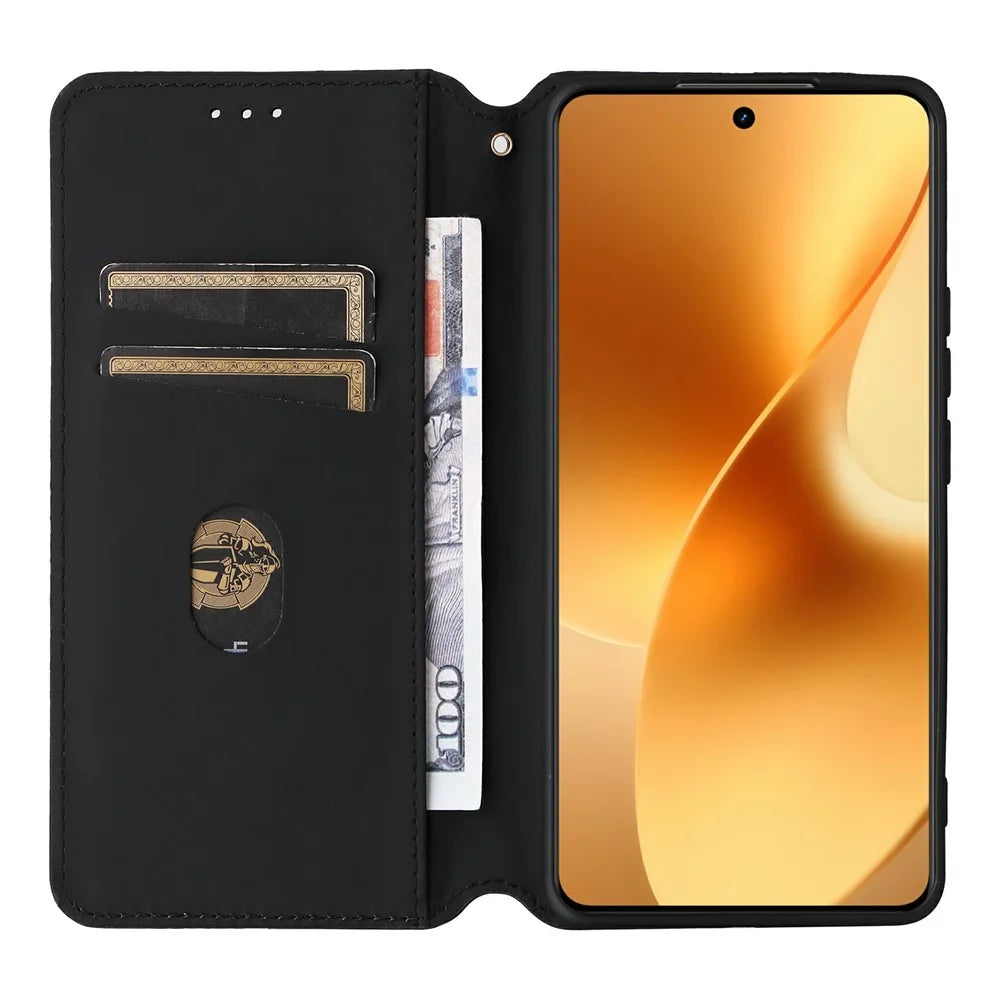 For Realme 15 Pro 5G / 15 5G Case Wallet Rhombus Imprinted Leather Phone Cover - Silver - 2
