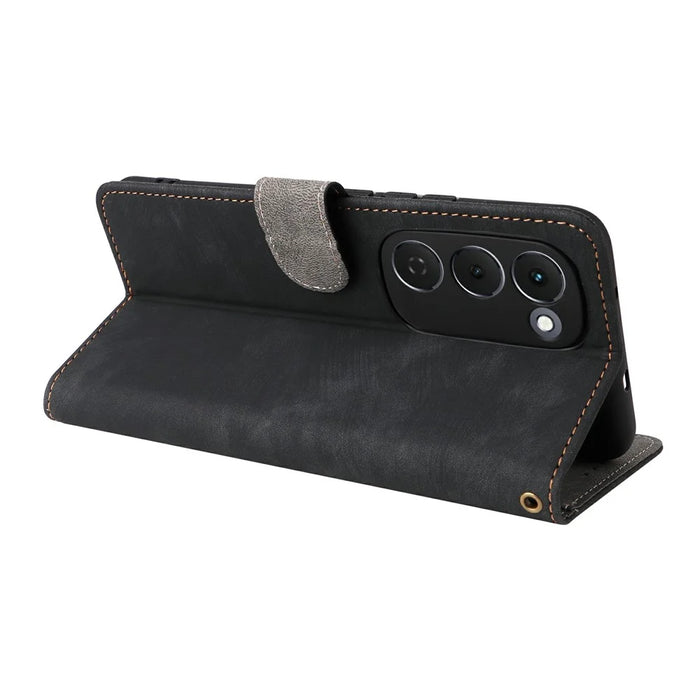 For TECNO Spark 40 Pro+ 4G KM7 Case Wallet RFID Blocking PU Leather Phone Cover Stand with Strap - Black - 5