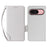For Google Pixel 10 / 10 Pro Case with Wrist Strap Litchi Texture PU Leather Wallet Phone Cover - White - 1