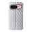 For Google Pixel 10 / 10 Pro Case Wallet Rhombus Imprinted Leather Phone Cover - Silver - 7