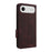 For iPhone Air Case Leather Wallet Flip Phone Cover with Hardware Decor - Coffee - 7