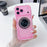 For iPhone 18 Pro / 17 Pro Case Ring Kickstand PC + TPU Translucent Phone Back Cover - Pink - 1