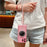 For iPhone 18 Pro Max / 17 Pro Max Case Ring Kickstand PC + TPU Translucent Phone Back Cover with Hand Strap - Pink - 2