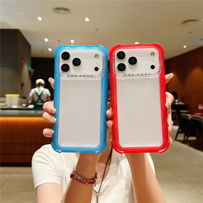 For iPhone 18 Pro Max / 17 Pro Max Case 3 in 1 TPU+PC Matte Phone Cover Shockproof Back Protector - Orange - 3