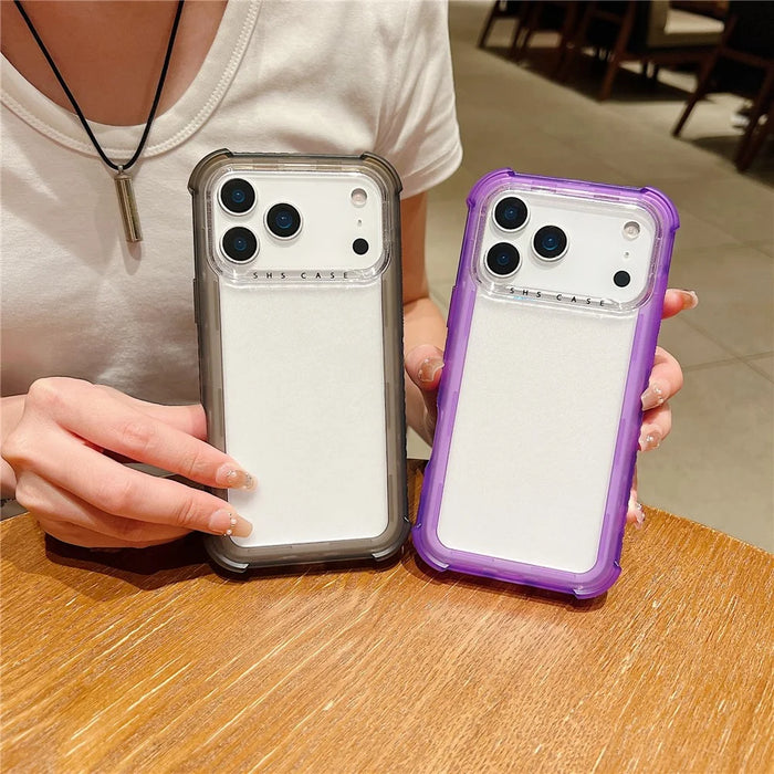 For iPhone 18 Pro Max / 17 Pro Max Case 3 in 1 TPU+PC Matte Phone Cover Shockproof Back Protector - Orange - 4