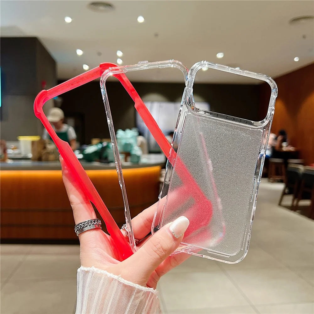 For iPhone 18 Pro / 17 Pro Case 3 in 1 TPU+PC Matte Phone Cover Shockproof Back Protector - Orange - 2
