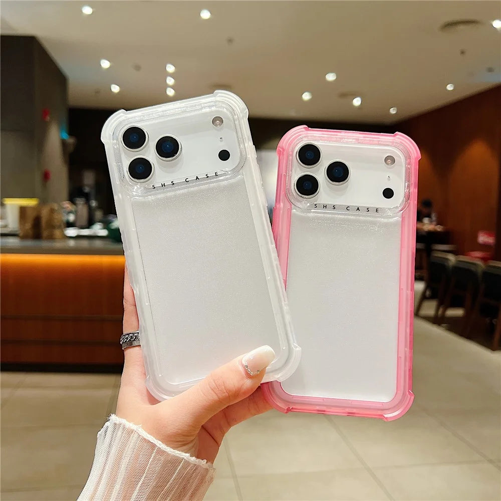 For iPhone 18 Pro / 17 Pro Case 3 in 1 TPU+PC Matte Phone Cover Shockproof Back Protector - Orange - 6