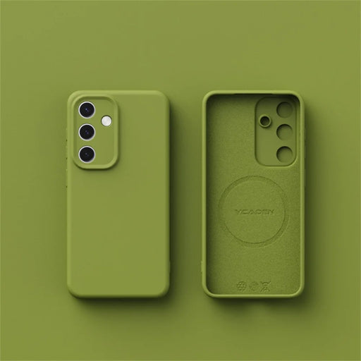 YCADEN For Samsung Galaxy S25+ Magnetic Case Precise Cutouts TPU Phone Back Cover - Bean Green - 2