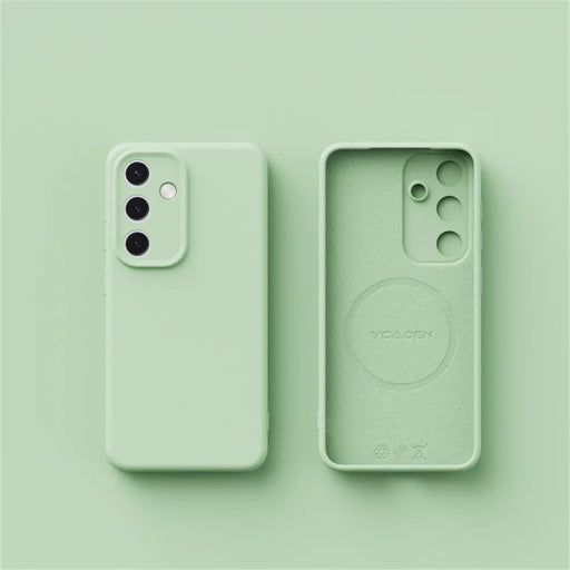 YCADEN For Samsung Galaxy S25 Magnetic Case Precise Cutouts TPU Phone Back Cover - Grass Green - 2