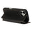 For iPhone 17 Case Magnetic Closure Card Slot Leather Flip Phone Cover - Black - 2