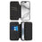 For iPhone 17 Case Magnetic Closure Card Slot Leather Flip Phone Cover - Black - 3