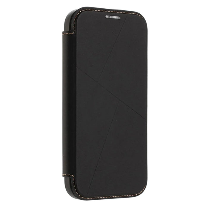 For iPhone 17 Case Magnetic Closure Card Slot Leather Flip Phone Cover - Black - 4