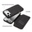 For iPhone 17 Pro Max Case Magnetic Closure Card Slot Leather Flip Phone Cover - Black - 3