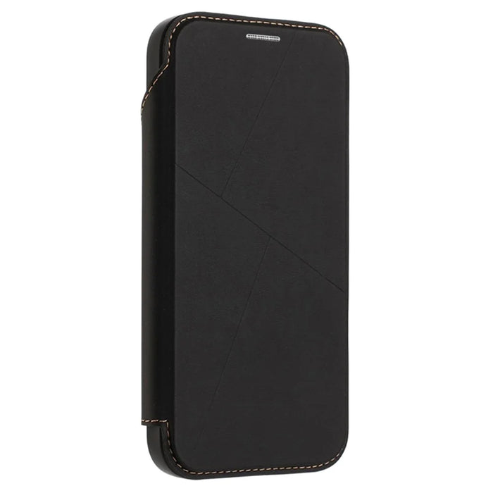 For iPhone 17 Pro Max Case Magnetic Closure Card Slot Leather Flip Phone Cover - Black - 6