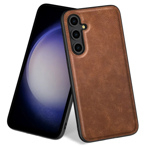 For Samsung Galaxy A18 5G / A18 4G / A17 5G / A17 4G / A26 5G Case Retro Leather Coated PC + TPU Phone Cover - Brown - 1