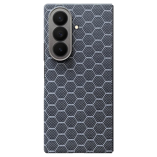 For Samsung Galaxy Z Fold7 5G Magnetic Case Precise Cutouts Aramid Fiber Honeycomb Texture Phone Cover with Front Frame - 1