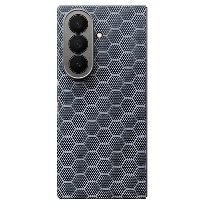 For Samsung Galaxy Z Fold7 5G Magnetic Case Precise Cutouts Aramid Fiber Honeycomb Texture Phone Cover with Front Frame - 1