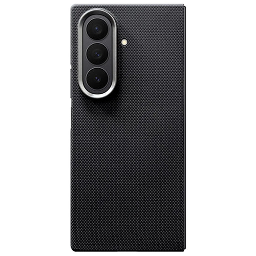 For Samsung Galaxy Z Fold7 5G Magnetic Case Fine Grid Aramid Fiber Phone Cover with Metal Lens Frame - 1