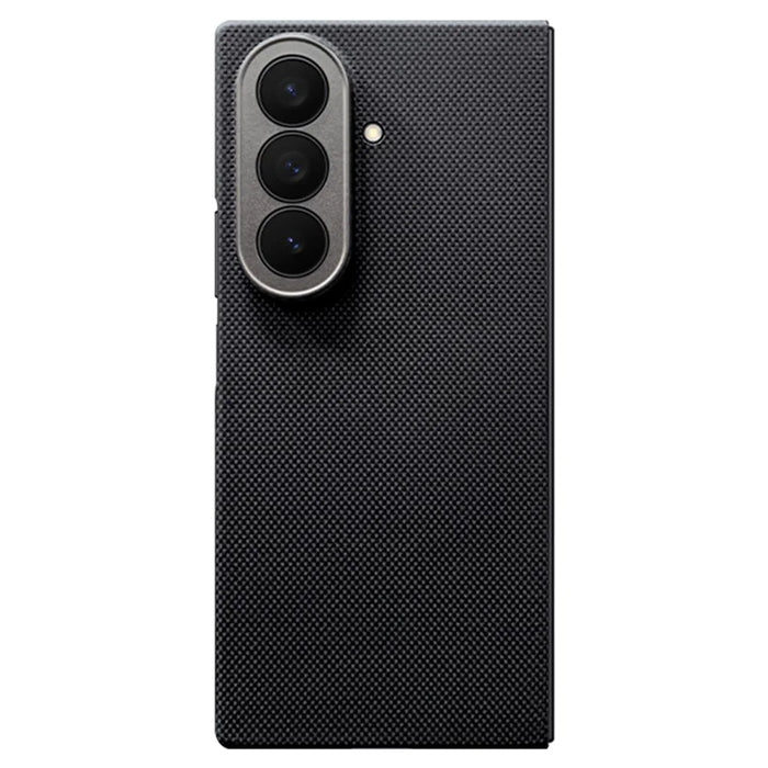 For Samsung Galaxy Z Fold7 5G Magnetic Case Precise Cutouts Fine Grid Aramid Fiber Phone Cover with Metal Lens Frame / Front Frame - 1