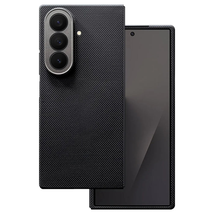 For Samsung Galaxy Z Fold7 5G Magnetic Case Precise Cutouts Fine Grid Aramid Fiber Phone Cover with Metal Lens Frame / Front Frame - 3