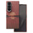 For Samsung Galaxy Z Fold7 5G Magnetic Case Aramid Fiber Phone Cover with Metal Lens Frame / Front Frame - Sun - 1