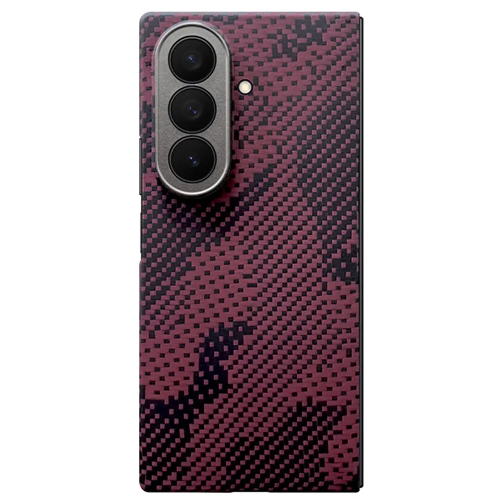 For Samsung Galaxy Z Fold7 5G Magnetic Case Precise Cutouts Camouflage Pattern Aramid Fiber Phone Cover with Metal Lens Frame / Front Frame - 2
