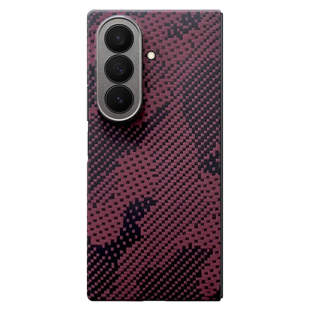 For Samsung Galaxy Z Fold7 5G Magnetic Case Precise Cutouts Camouflage Pattern Aramid Fiber Phone Cover with Metal Lens Frame - 1