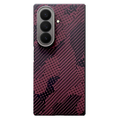 For Samsung Galaxy Z Fold7 5G Magnetic Case Precise Cutouts Camouflage Pattern Aramid Fiber Phone Cover with Metal Lens Frame - 1