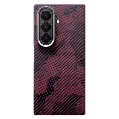 For Samsung Galaxy Z Fold7 5G Magnetic Case Camouflage Pattern Aramid Fiber Phone Cover with Metal Lens Frame - 1