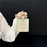 For Samsung Galaxy Z Flip7 5G Case Electroplated Glitter PU Leather + PC Protective Cover with Portable Ring Strap - Gold - 3