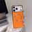 For iPhone 17 Pro Max Magnetic Case Electroplating Litchi Texture PU TPU PC Phone Back Cover - Orange - 2
