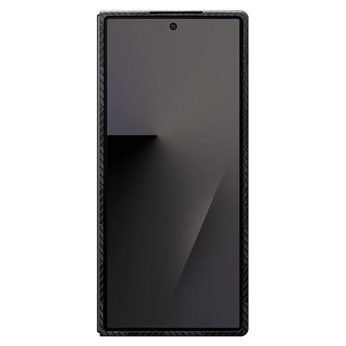 For Samsung Galaxy Z Fold7 5G Case Grid Texture Aramid Fiber Magnetic Phone Cover with Front Frame - 2