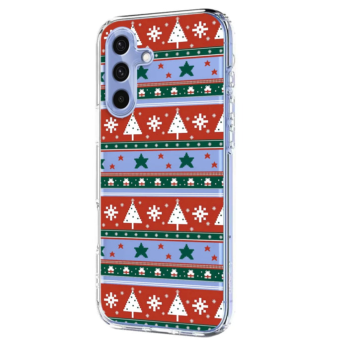 For Samsung Galaxy A56 5G Case Christmas Themed Pattern Printing TPU Phone Back Cover - Christmas Ribbons - 2