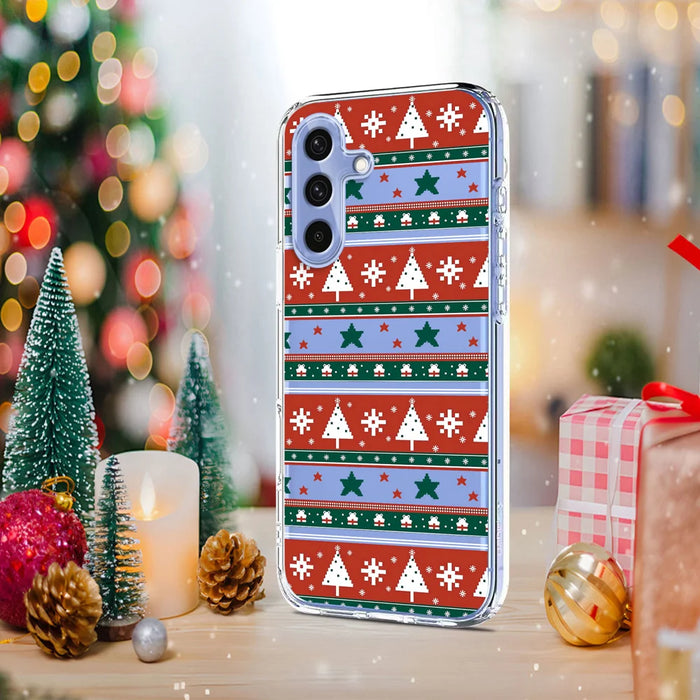 For Samsung Galaxy A56 5G Case Christmas Themed Pattern Printing TPU Phone Back Cover - Christmas Ribbons - 5