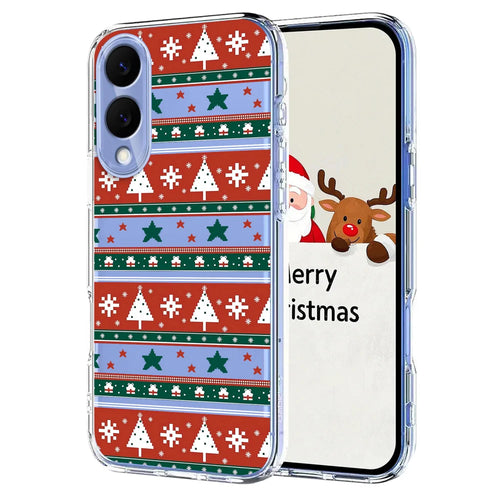 For Samsung Galaxy S25 Edge Case Christmas Themed Pattern Printing TPU Phone Back Cover - Christmas Ribbons - 1