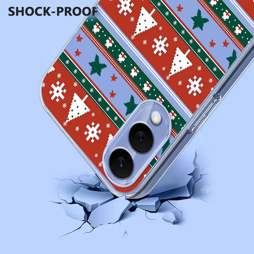 For Samsung Galaxy S25 Edge Case Christmas Themed Pattern Printing TPU Phone Back Cover - Christmas Ribbons - 3