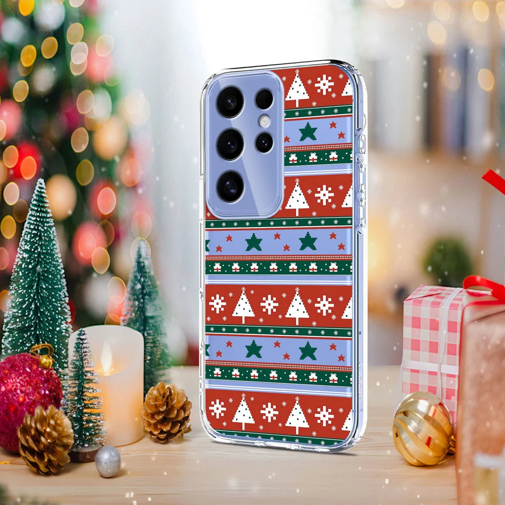 For Samsung Galaxy S25 Ultra Case Christmas Themed Pattern Printing TPU Phone Back Cover - Christmas Ribbons - 5