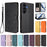 For Samsung Galaxy S26 FE / S25 FE Wallet Case with Wrist Strap Love Cat Pattern Imprint Leather Phone Cover - Black - 3