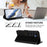 For Samsung Galaxy S26 FE / S25 FE Wallet Case with Wrist Strap Love Cat Pattern Imprint Leather Phone Cover - Black - 4