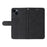 For iPhone 15 Wallet Case Leather Phone Cover Stand with Curved Line Design -  Black - 3