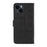 For iPhone 15 Wallet Case Leather Phone Cover Stand with Curved Line Design -  Black - 7