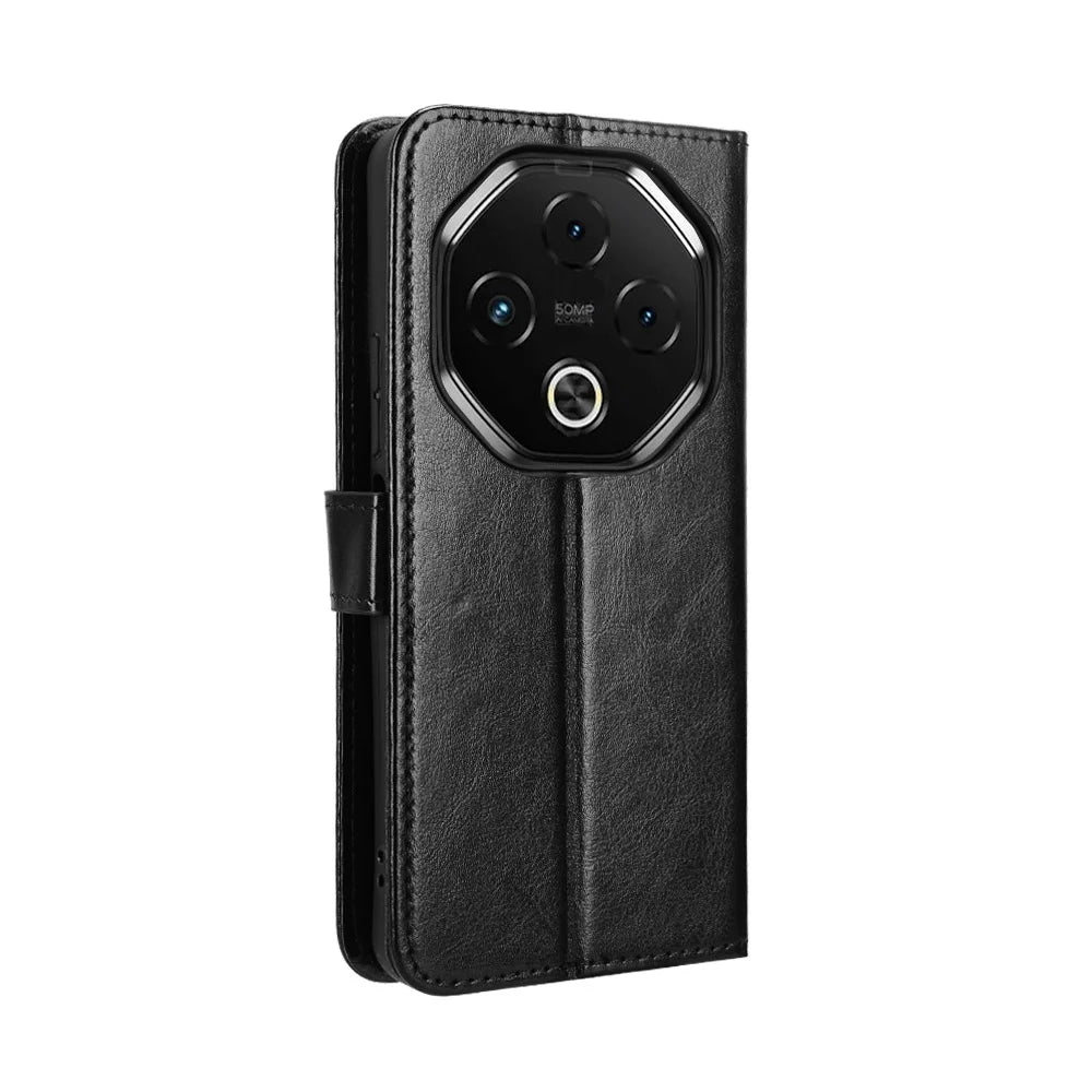 For Umidigi G100 5G / Umidigi G100 Pro 4G PU Leather Case with Strap Crazy Horse Texture Phone Wallet Cover - Black - 7